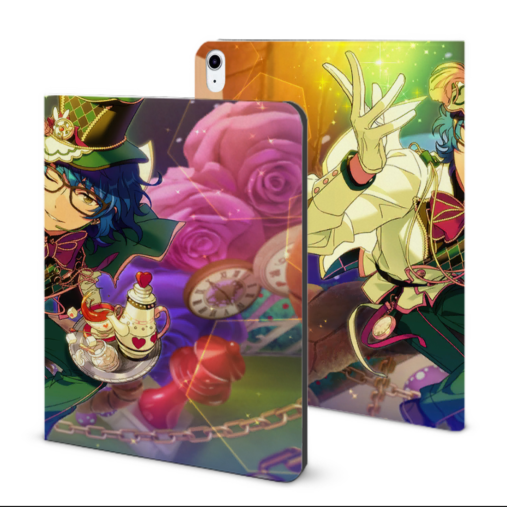 （画像用） あんさんぶるスターズ! Ensemble Stars IPad ケース ブック型 PUレザー TPU 耐衝撃 軽量 薄型 ペン収納なし 全面保護 IPad 各モデル対応